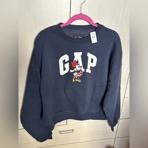 GAP x Disney Women’s Crop Sweatshirt Minnie Mouse Size Large NWT!